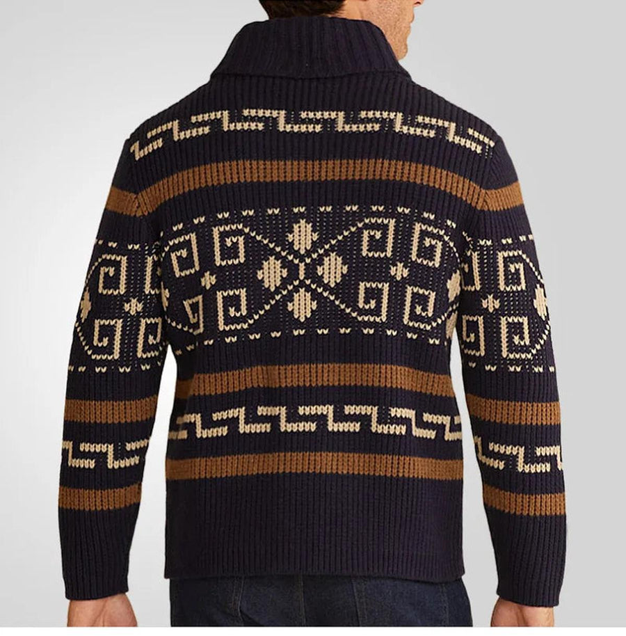 Lukas | Men's Casual Warm Patterned Cardigan