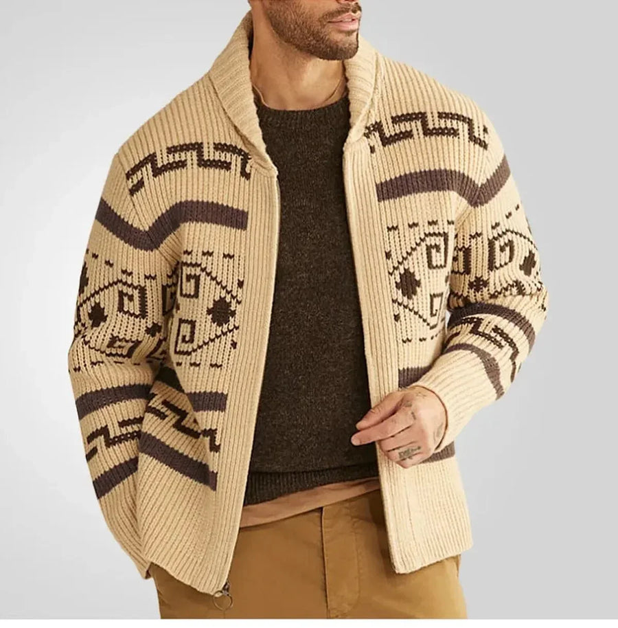 Lukas | Men's Casual Warm Patterned Cardigan