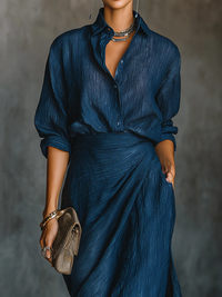 Ursula | Women's Elegant Shirt and Long Skirt Set