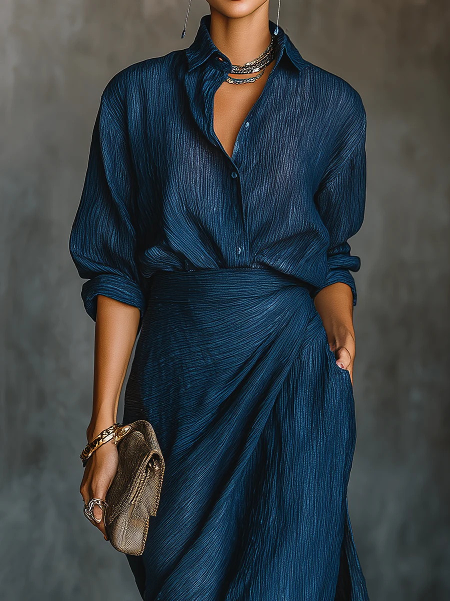Ursula | Women's Elegant Shirt and Long Skirt Set
