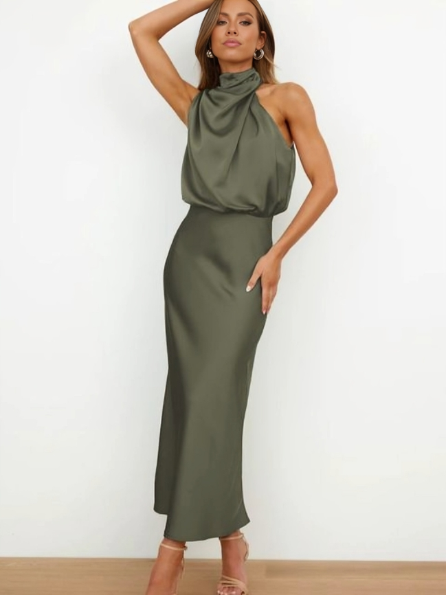 Claudia | Women's Chic Halter Evening Dress
