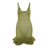 DIANA | CROCHET RUFFLE MINI DRESS