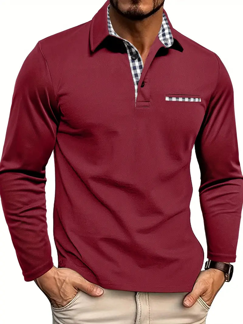 Patrick | Men's Casual Long Sleeve Polo Shirt