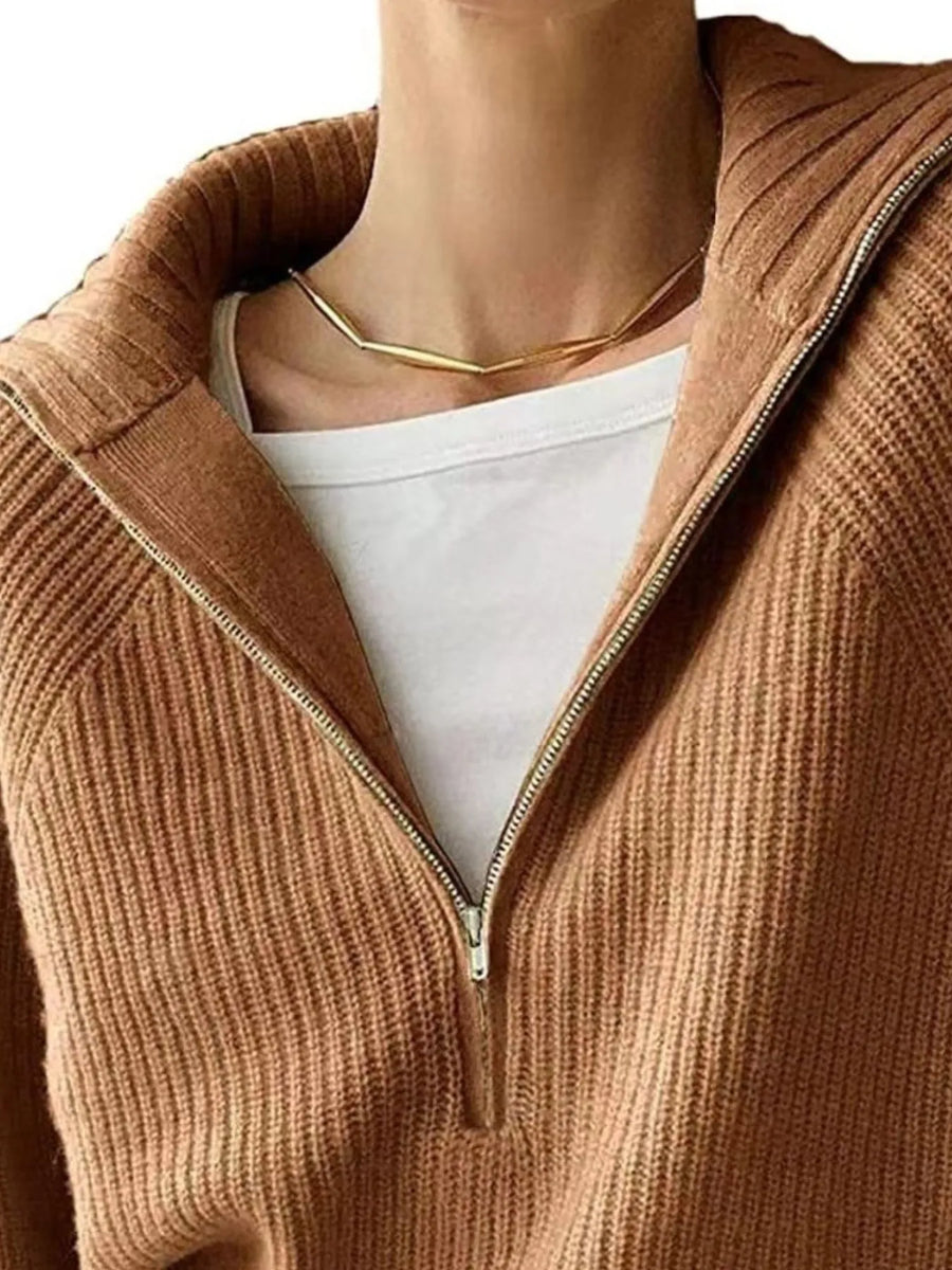 Half Zip Long Sleeve Sweater
