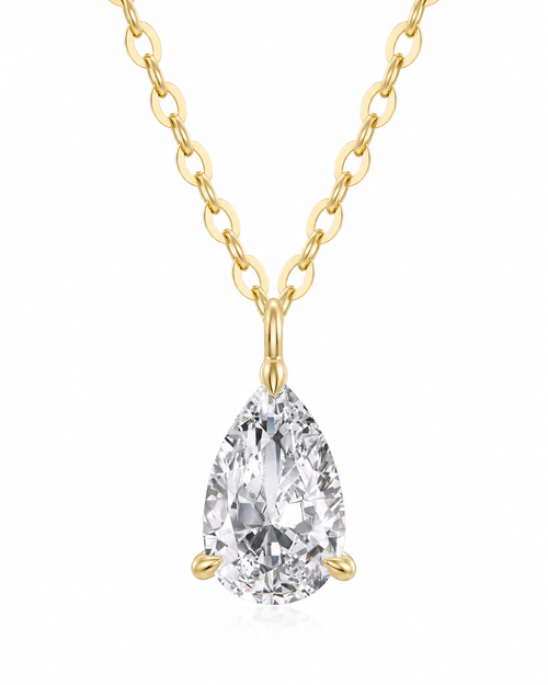 2ct Drop-Shaped Diamond Necklace