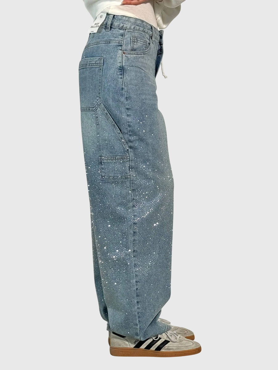 Clara | Women's Sparkle Diamond Denim Pants