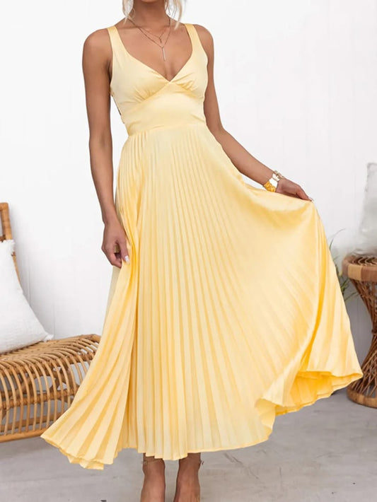 JILLIAN | PLEATED MAXI DRESS