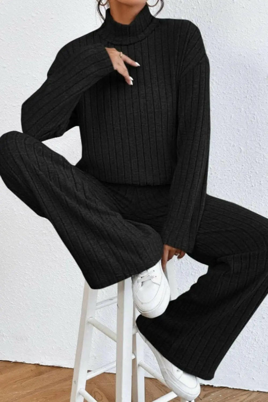 Valentina Mock Neck Two-Piece Set