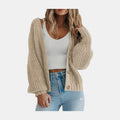 Women's Chunky Knit Open Front Cardigan Sweaters Fall Outfits