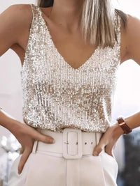 Margot Sequin V-Neck Tank