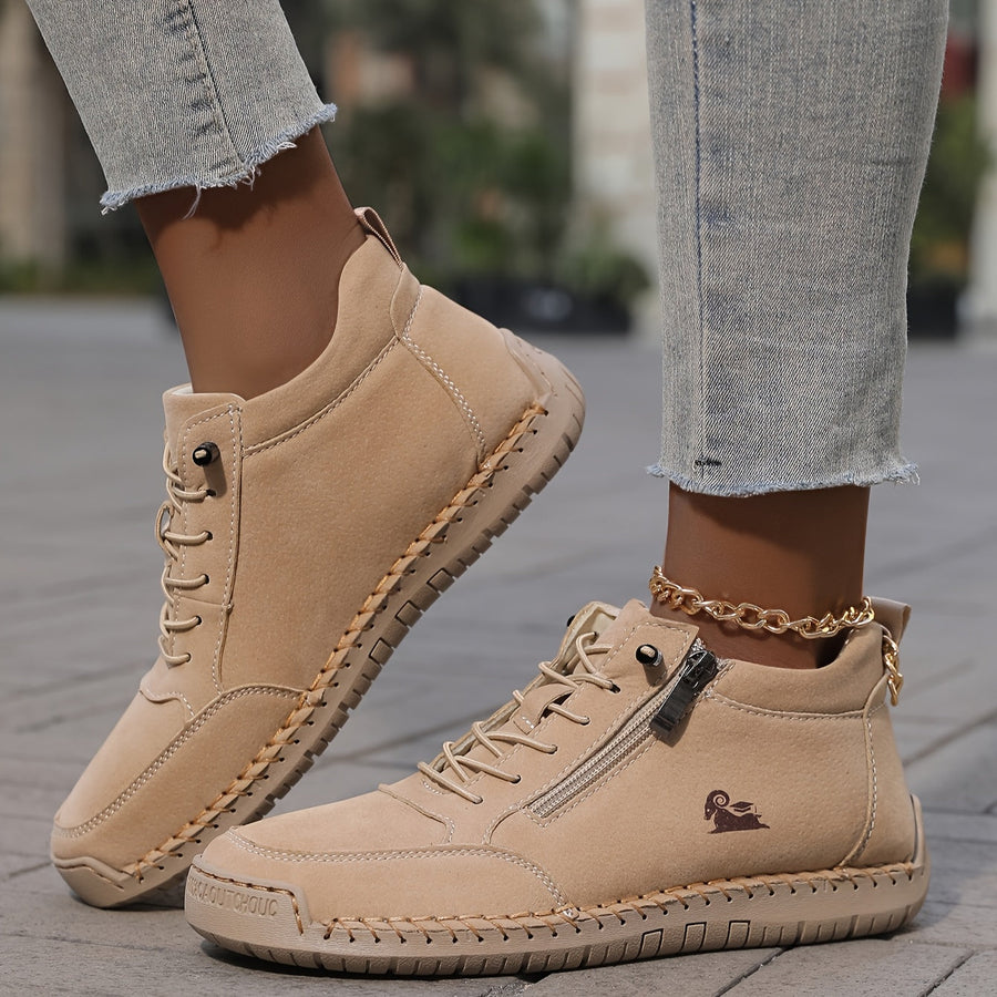 Elfriede | Women's Comfort Lace-Up Zip Shoes