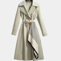 Jeanne | Women's Belted Trench Coat with Scarf Detail