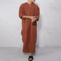Abel Breathable Linen Tunic with Stand Collar and Pockets