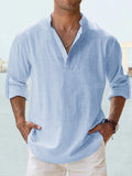 Abel Shirt with Stand Collar and Long Sleeve