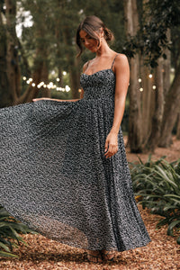 Achanti Pleated Maxi Dress in Pink Azalea