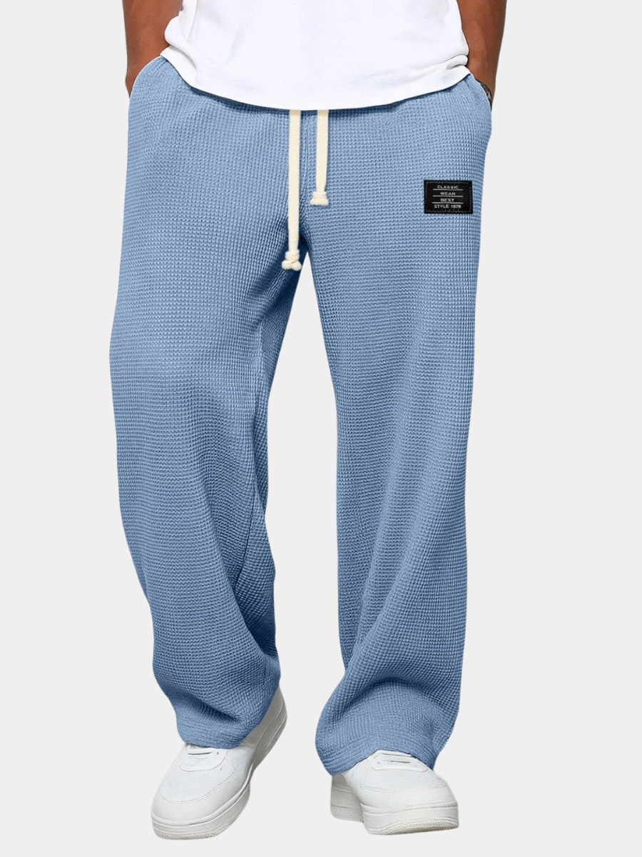 Men's Joggers Waffle Knit Relaxed Fit