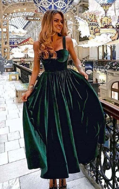 1950’s Vintage Sweetheart Dark Velvet Prom Dresses Elegant Cocktail Dresses