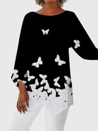 Kerstin | Women's Relaxed Butterfly Print Tunic Top