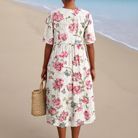 Addison™ Vintage-Inspired Floral Dress in White
