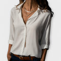 Adela | Women's Collared Long Sleeve Button Down Blouse