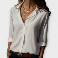 Adela | Women's Collared Long Sleeve Button Down Blouse