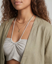 Adeline Elegant Linen Blouse with V-Neck and Button Front