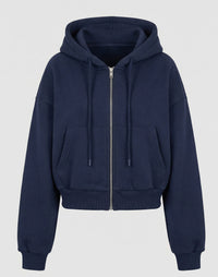 Adeline Shirt with Zip Front and Oversized in Blue