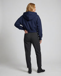 Adeline Shirt with Zip Front and Oversized in Blue