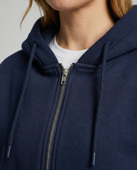 Adeline Shirt with Zip Front and Oversized in Blue
