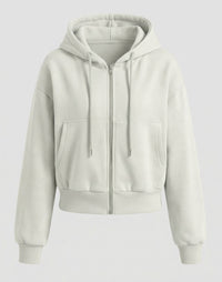 Adeline Shirt with Zip Front and Oversized in Light Grey