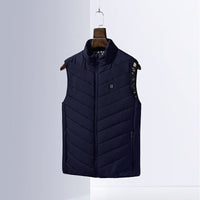 Adeline Vest with Pockets in Deep Blue