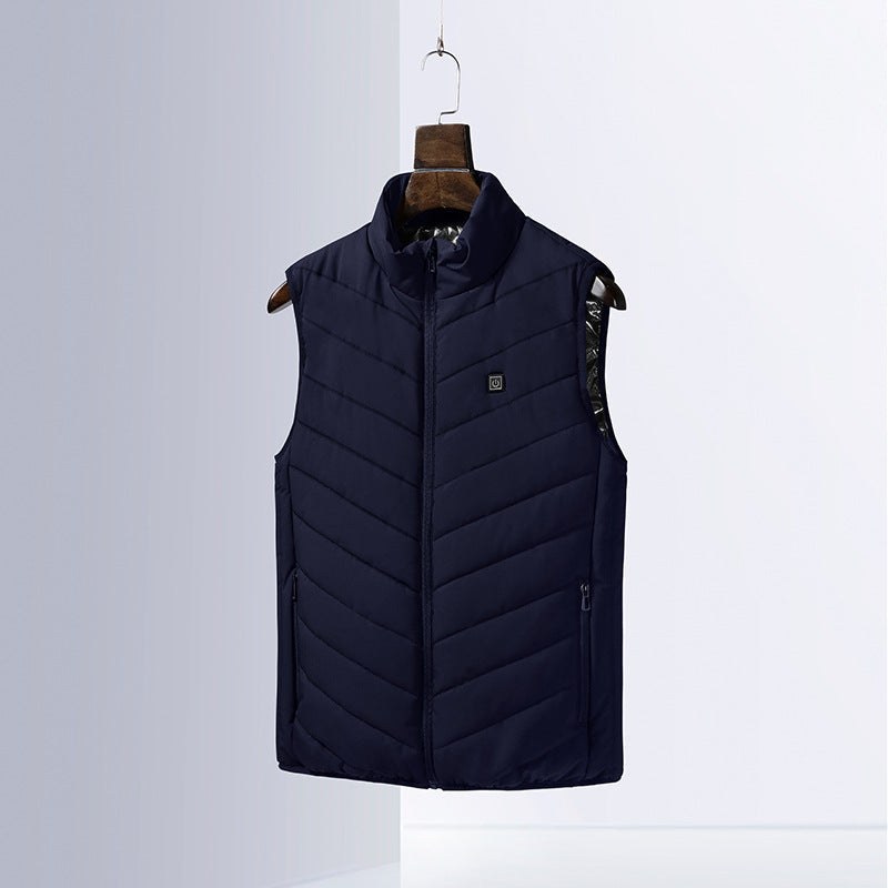 Adeline Vest with Pockets in Deep Blue
