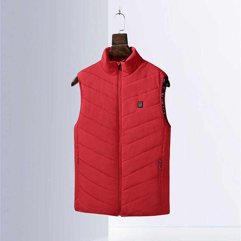 Adeline Vest with Pockets in Red