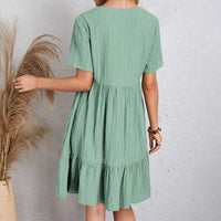 Adeline™ Elegant V-Neck Summer Dress in Purple