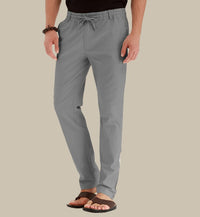 Adrian Casual Trousers with Elastic Waist in Grey