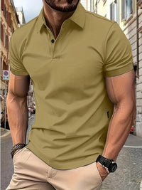 Adrian Comfortable Polo with Short Sleeve in Khaki