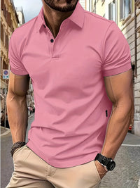 Adrian Comfortable Polo with Short Sleeve in Pink