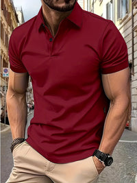 Adrian Comfortable Polo with Short Sleeve in Red