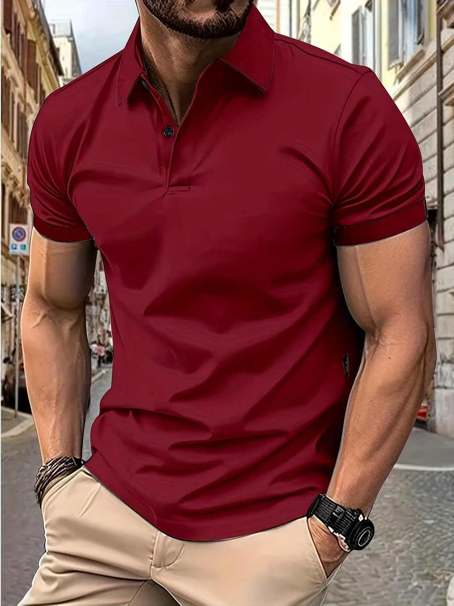 Adrian Comfortable Polo with Short Sleeve in Red