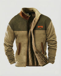 Adrian Jacket with Zip Front in Brown
