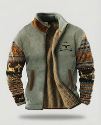 Adrian Jacket with Zip Front in Grey