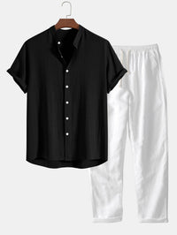 Adrian Lightweight Shirt with Pleated in Black