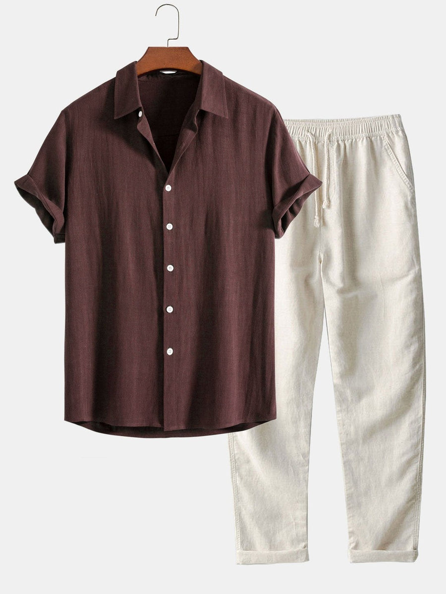 Adrian Lightweight Shirt with Pleated in Navy Blue