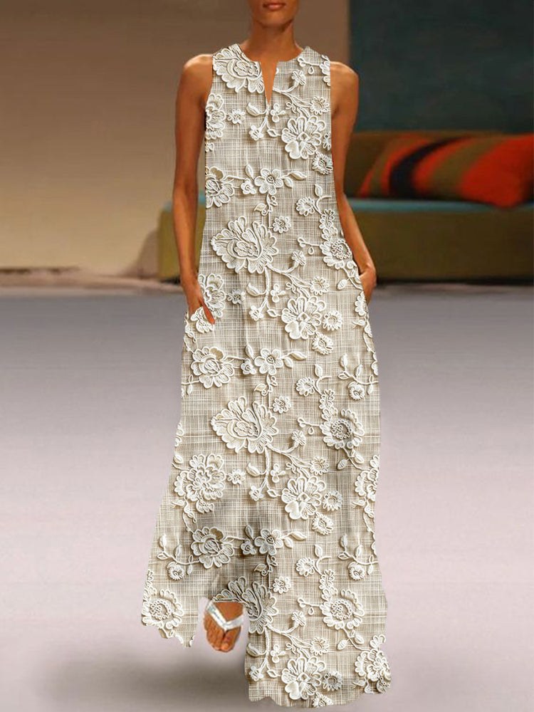 Aeliana™ Elegant Dress in Khaki