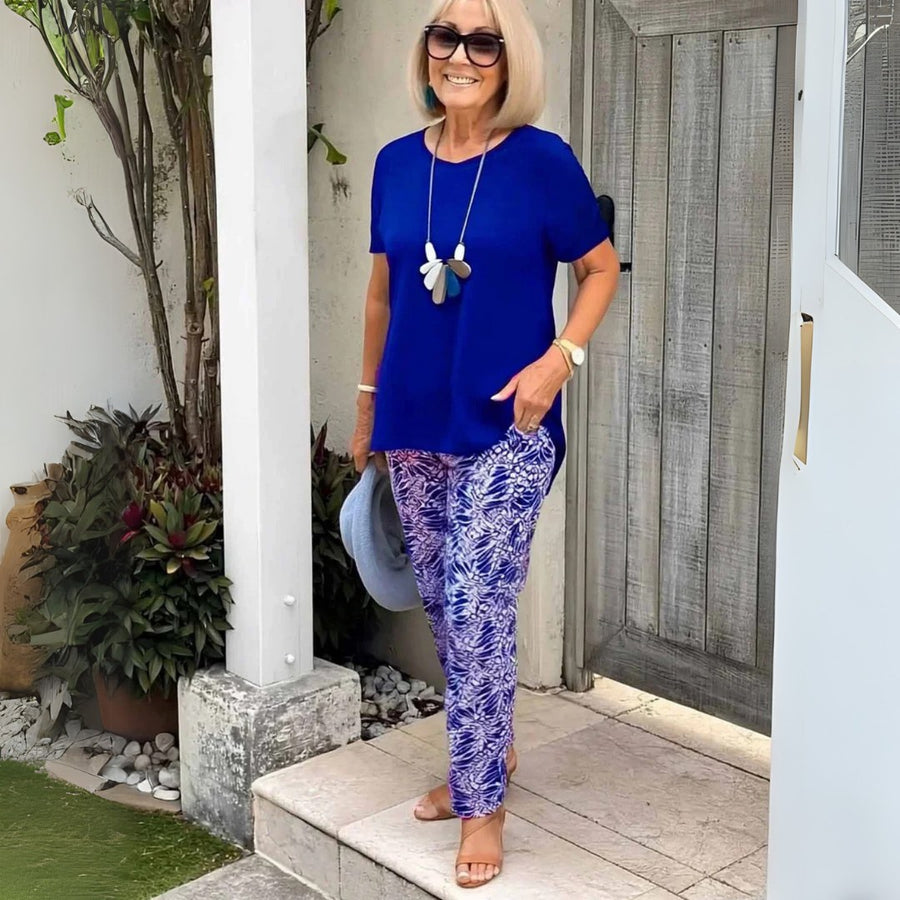 Afton™ Two-Piece Set – Effortless Polish, All-Day Comfort in Blue