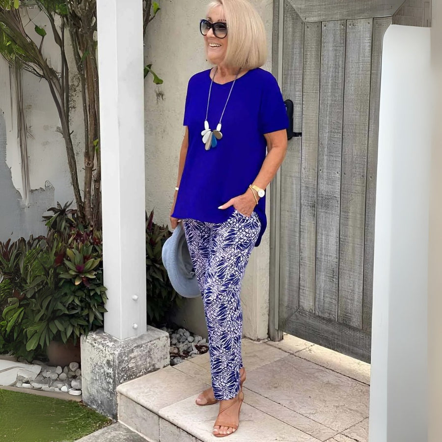 Afton™ Two-Piece Set – Effortless Polish, All-Day Comfort in Purple