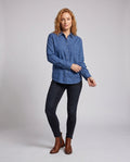 Agnes Casual Linen Blouse with Chest Pocket