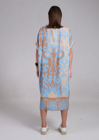 Ainsley™ Elegant Floral Dress in Blue