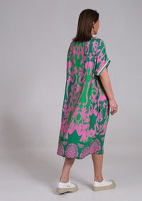 Ainsley™ Elegant Floral Dress in Blue