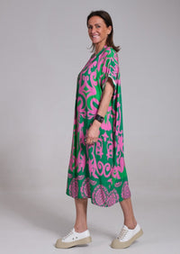 Ainsley™ Elegant Floral Dress in Blue